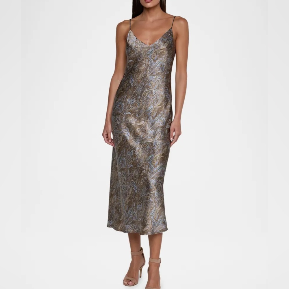 L’agence Seridie Paisley Midi Slip Dress